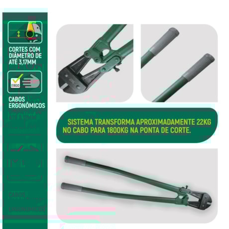 Tesoura Corta Cabos e Vergalhões 18