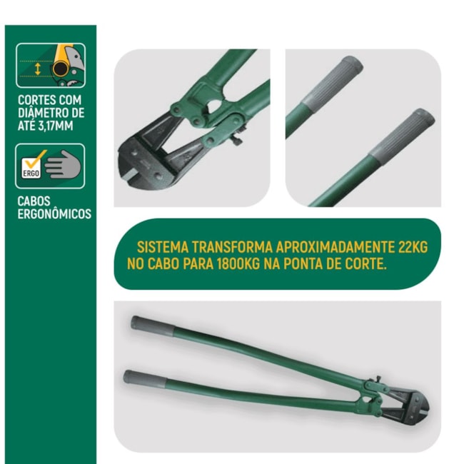 Tesoura Corta Cabos e Vergalhões 18