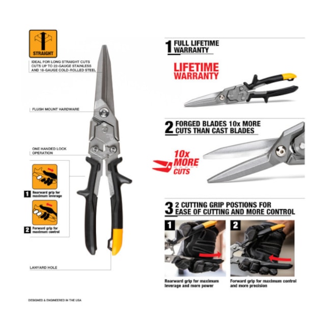 Tesoura de Chapa Tipo Aviação Longo e Reto TB-H4-60-SL TOUGHBUILT-b7b713fd-4535-407d-96ba-3af87744e32f