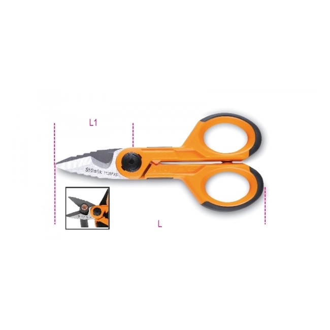 Tesoura Eletricista 150mm Terminais de Tubos 1128FXS BETA-4683fd9d-28da-4459-8c01-17572741d8e1