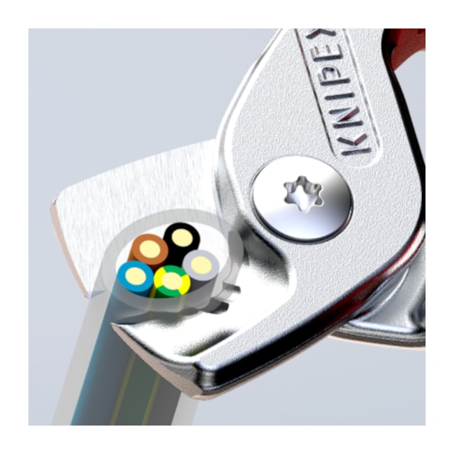 Tesoura para Cabos Elétricos Ø15 mm Isolado 1000V 60900 IEC 60900 95 16 160 KNIPEX-140764a0-1404-4b7f-a08c-c342ed0d61cf