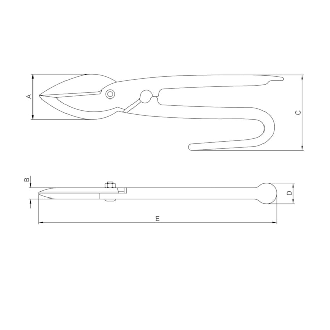 Tesoura para Chapas Modelo Português 8