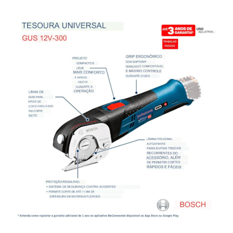 Tesoura Universal 11mm 12V sem Carregador e Bateria GUS 12V-300 BARE BOSCH-8bb52dce-81b9-4767-a4b0-dfe006f589df