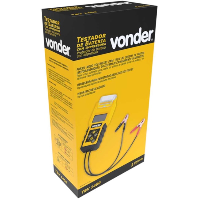 Testador de Baterias Automotivas 12V c/ Impressora TBV 1400 6845140000 VONDER-3e228543-6a96-4f25-a696-25e357d6a1cb