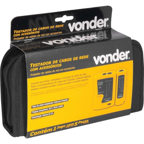 Testador de Cabos de Rede RJ11/RJ12/RJ45 com Acessórios e Estojo 3870004000 VONDER-46d28f6a-d47a-492b-9e02-adcd664caf87