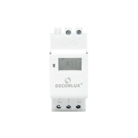 Timer Digital para Trilho DIN35 16A 220V TE4163 DECORLUX-41eda130-dd7a-457b-a19f-6a8af4db852c