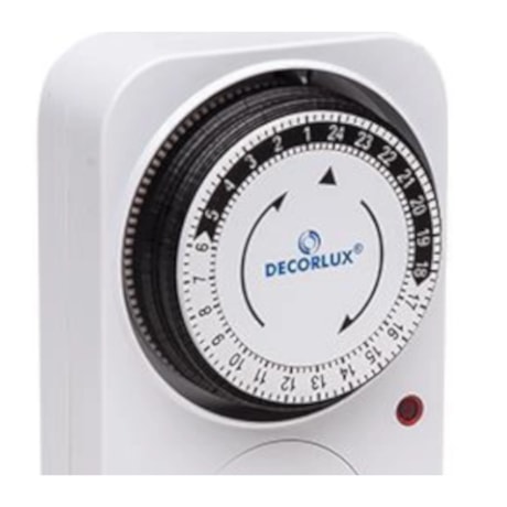 Timer Temporizador Analógico para Tomada 10A Bivolt TE1163 DECORLUX