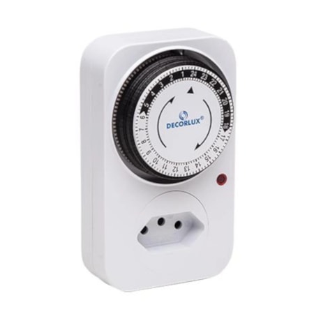 Timer Temporizador Analógico para Tomada 10A Bivolt TE1163 DECORLUX-a8390f77-9712-47d3-aa4b-bab638eb6a95