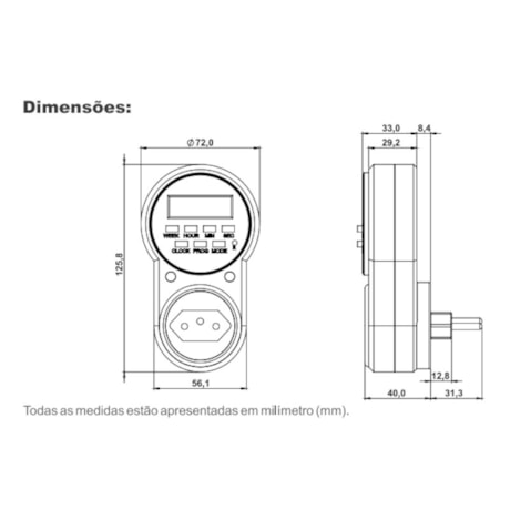 Timer Temporizador Digital para Tomada 10A Bivolt 20 Programações TE2163 DECORLUX-a1bbf047-6ce6-4162-a17b-a35596a8cd67