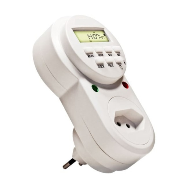 Timer Temporizador Digital para Tomada 10A Bivolt 20 Programações TE2163 DECORLUX-0179a333-a482-48a9-9009-b19a8a7f0e13