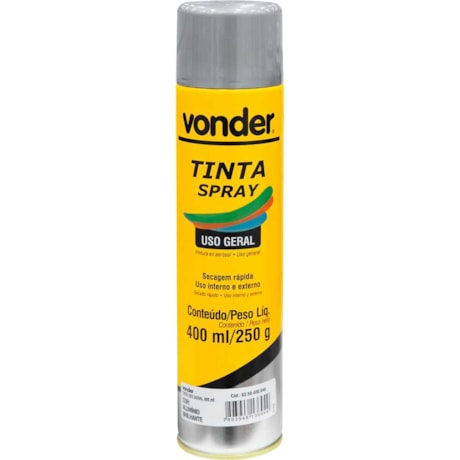 Tinta em Spray Alumínio com 400ML 6250400040 VONDER-b4b5350f-7f95-440e-a481-d874fad2353a