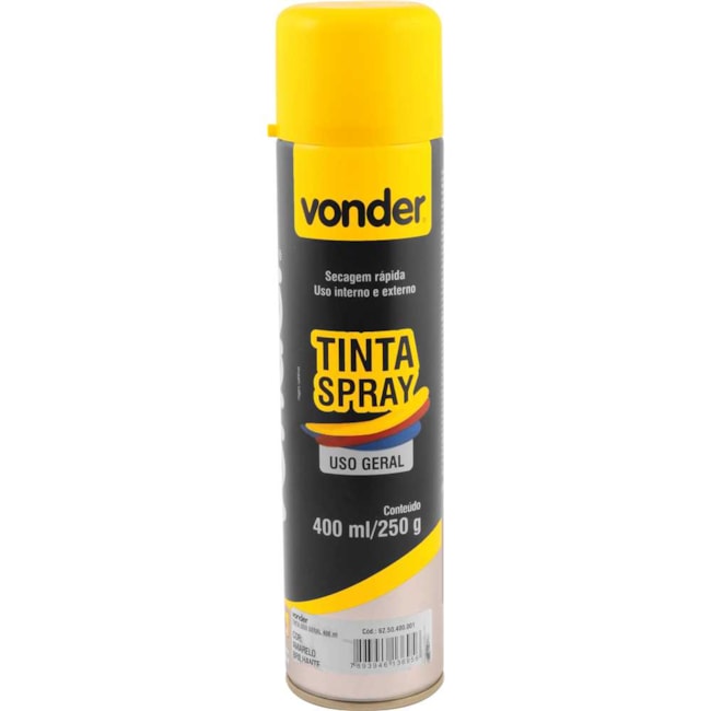 Tinta em Spray Amarela com 400ML 6250400001 VONDER-2938b289-1479-4387-b54d-95fb957eb132