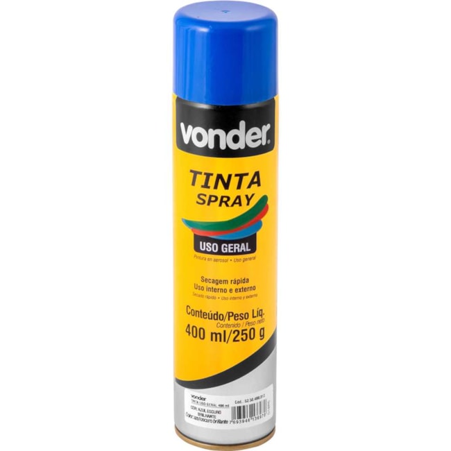 Tinta em Spray Azul Escuro com 400ML 6250400012 VONDER-066f5dac-5b70-465a-88f7-12960f9eadba