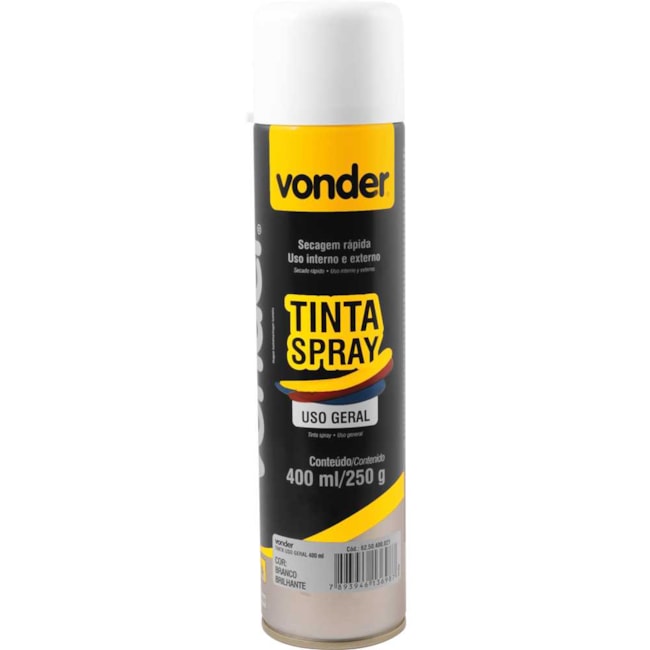 Tinta em Spray Branca com 400ML 6250400021 VONDER-b85cfe91-98de-48ba-b1bf-16e3b796a3d7