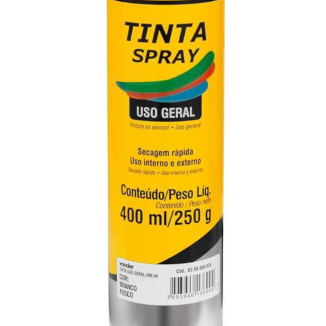 Tinta em Spray Branca Fosca com 400ML 6250400024 VONDER-2cce5547-5493-4e09-82fe-bfd4b02f2912