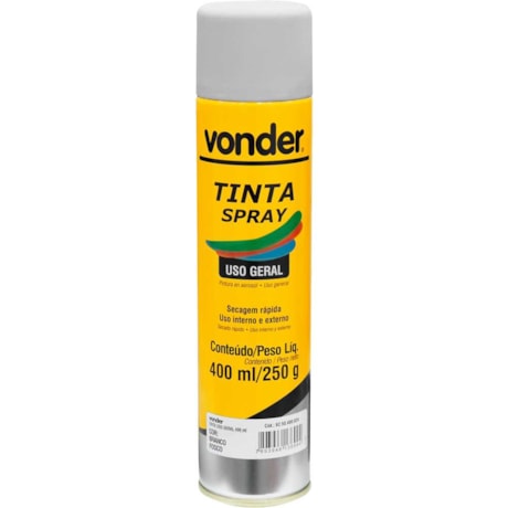 Tinta em Spray Branca Fosca com 400ML 6250400024 VONDER-b1d286d7-e213-474c-ac1c-d2c755dd8b5c