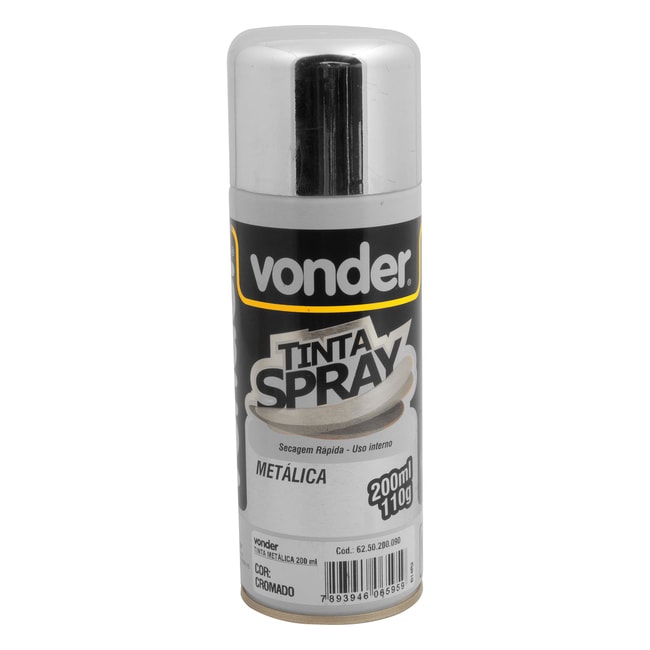 Tinta em Spray Metálica Cromada com 200ML 6250200090 VONDER-6945eb85-a82d-4ed1-bc93-ba83d6e366fb
