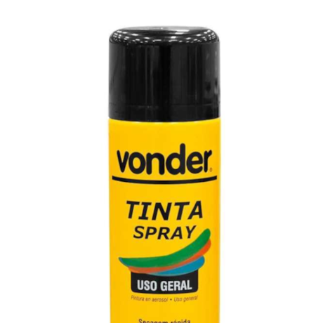 Tinta em Spray Preta Brilhante com 400ML 6250400071 VONDER-61abf15f-cee9-411d-9f0c-12d71650c122