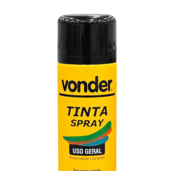 Tinta em Spray Preta Brilhante com 400ML 6250400071 VONDER-a11f6736-9824-41ca-95ea-e7216788c562