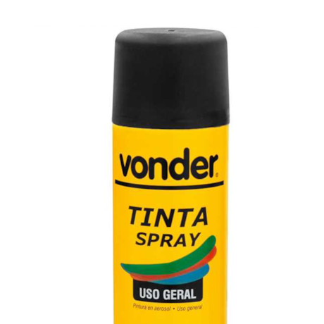 Tinta em Spray Preta Fosca com 400ML 6250400074 VONDER-7bbd6351-52b7-4a7e-bdd4-09c9ddfbd523