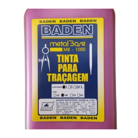 Tinta para Traçagem Vermelha 1 Litro MB-1000 BADEN-3575306d-8a81-44e6-bd35-d5b49a69effa