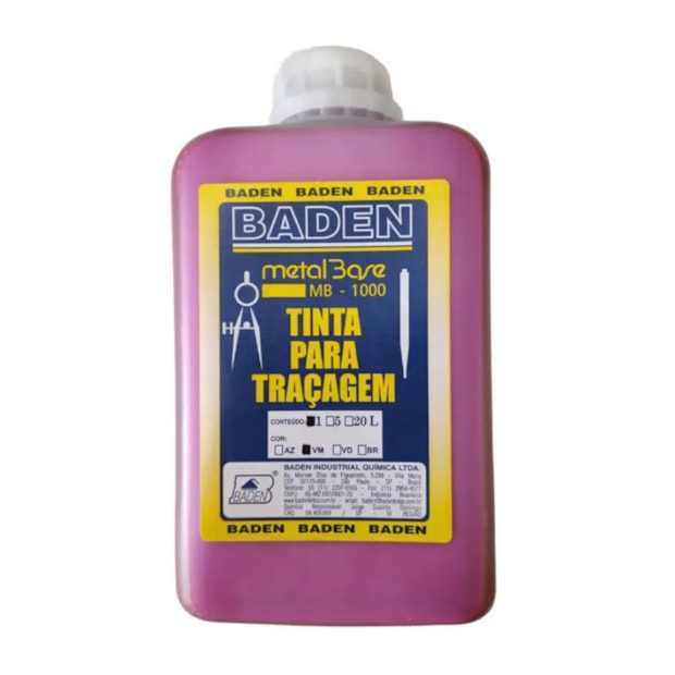 Tinta para Traçagem Vermelha 1 Litro MB-1000 BADEN-d1556a7c-be9d-4072-8cd8-6ca5845df77d