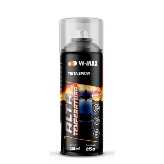 Tinta Spray para Alta Temperatura Preto Fosco 400ml 5986114103 W-MAX WURTH-1f48a1a2-5bd5-4f3b-976c-c7ff8b4b3daf
