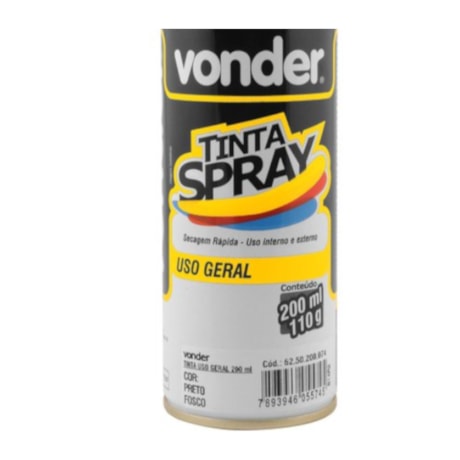 Tinta Spray Preto Fosco 200ml 6250200074 VONDER-4b84b9f6-90a6-43fe-a05a-ecb9b5ed6826