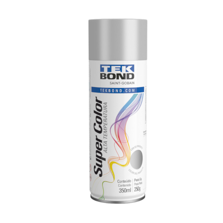Tinta Spray Super Alumínio Color Alta Temperatura 350ML 23261006900 TEKBOND-aaaa50db-2a89-4d14-83d6-80bf91573140