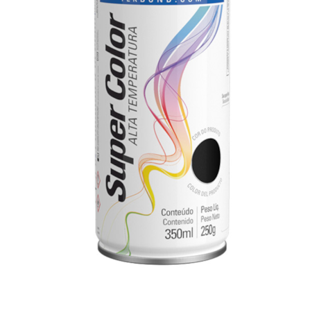 Tinta Spray Super Color Alta Temperatura Preto Fosco 350ml 23371006900 TEKBOND-0a551b13-1fb9-4a2b-bc55-85d6e040cef5