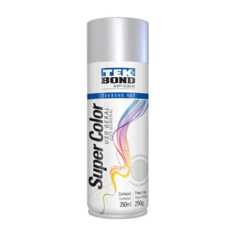 Tinta Spray Super Color Alumínio Brilhante 350ml 23031006900 TEKBOND-8d33a2c0-e06d-49f9-b3c1-cc25c4b1292f