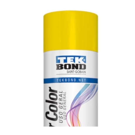 Tinta Spray Super Color Amarelo Brilhante 350ml 23061006900 TEKBOND