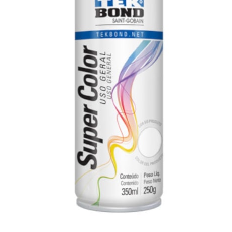 Tinta Spray Super Color Branco Brilhante 350ml 23021006900 TEKBOND