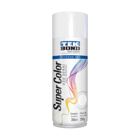 Tinta Spray Super Color Branco Brilhante 350ml 23021006900 TEKBOND-40a30b78-6624-4604-a9a0-9fd47efd091c