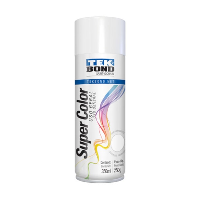 Tinta Spray Super Color Branco Brilhante 350ml 23021006900 TEKBOND-4ba264d2-df84-422a-89d2-39c6aab757c2