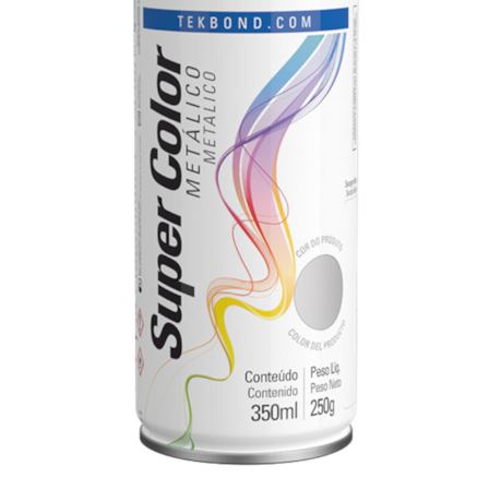 Tinta Spray Super Color Cromado Metálico com 350ml 23281006900 TEKBOND-227c87b8-6bb8-4040-869d-72212be3d0d3