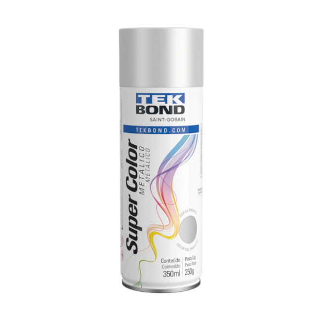 Tinta Spray Super Color Cromado Metálico com 350ml 23281006900 TEKBOND-5b6ac933-5616-4aa3-9c32-98842fe90bde