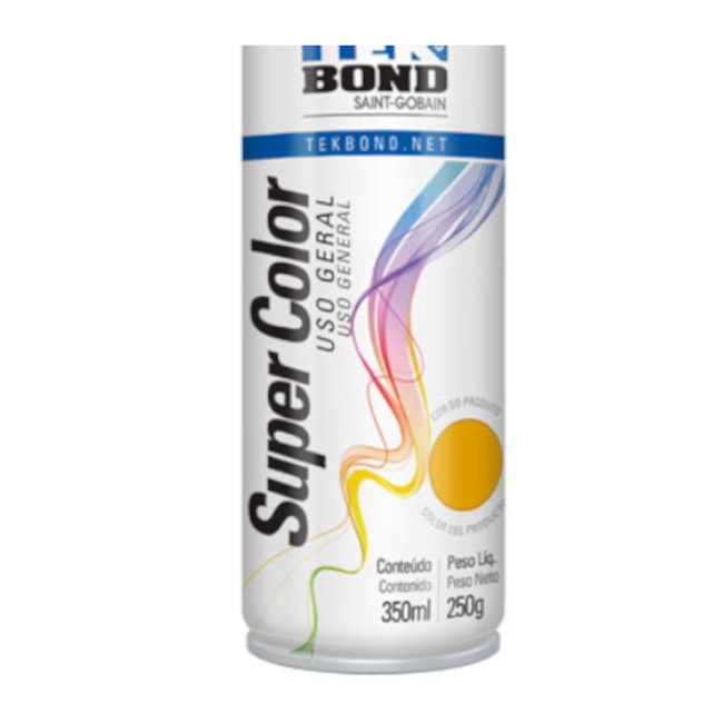 Tinta Spray Super Color Laranja Brilhante 350ml 23131006900 TEKBOND-97e1b8b9-ef2c-491f-8456-b2087f241452