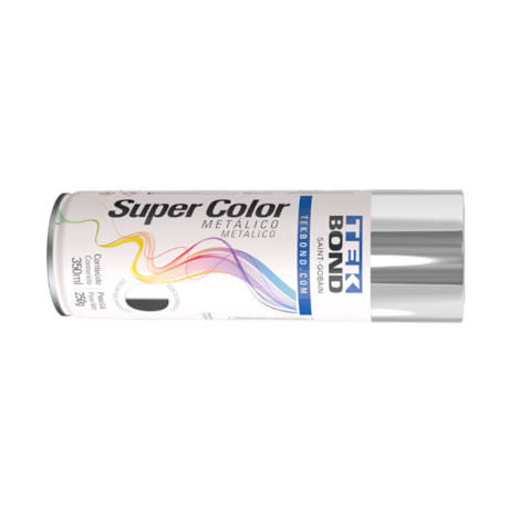 Tinta Spray Super Color Prata Metálico com 350ml 23361006900 TEKBOND-13aa7ed4-acd0-4a6f-8306-be5d8748a3fc