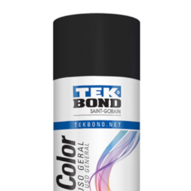 Tinta Spray Super Color Preto Brilhante 350ml 23011006900 TEKBOND-8eb7d420-6059-492e-85cc-0d5ce6dca952