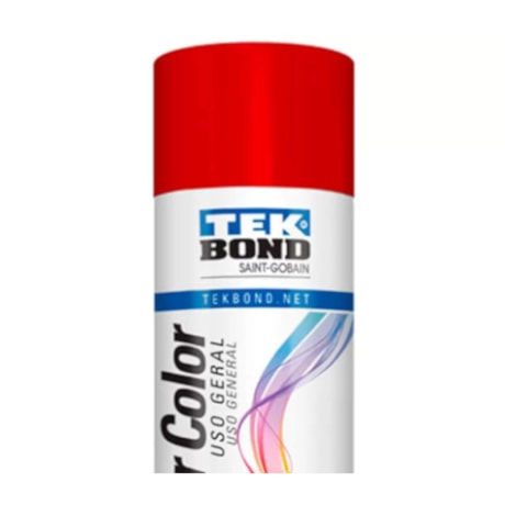 Tinta Spray Super Color Vermelho Brilhante 350ml 23041006900 TEKBOND-6d974607-8461-4de3-b4cb-22b8e7cb5c48