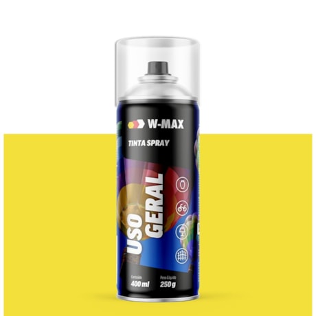 Tinta Spray Uso Geral Amarelo 400ml 5986114003 W-MAX WURTH