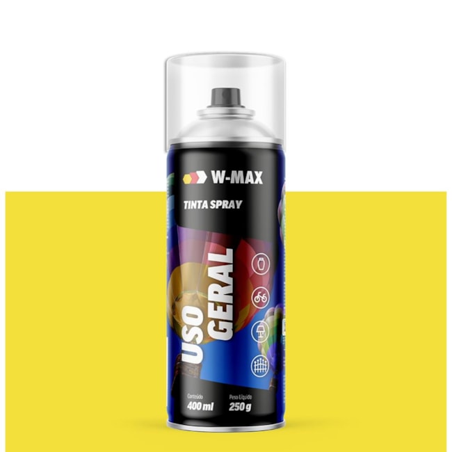 Tinta Spray Uso Geral Amarelo 400ml 5986114003 W-MAX WURTH-acb34dc7-4d66-4eef-a7a0-019ba9018f2a