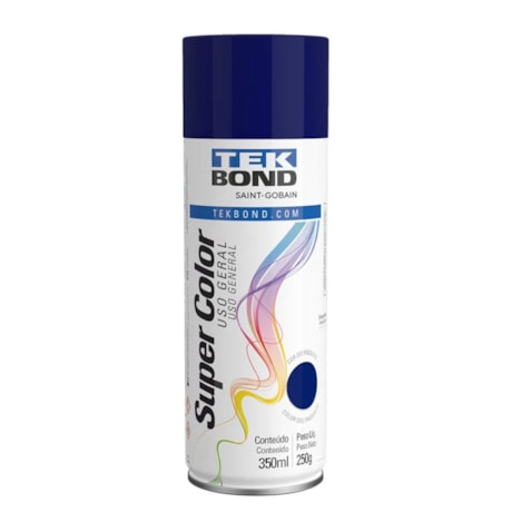 Tinta Spray Uso Geral Azul Escuro 350ML 250G 23091006900 TEKBOND-f31a2810-0549-44a1-9cec-1f5a18cbc2e0