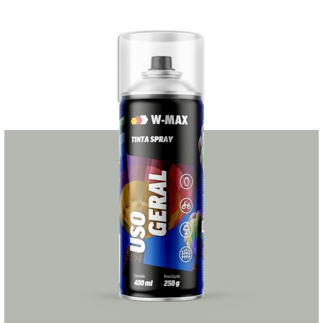 Tinta Spray Uso Geral Cinza Claro 400ml 5986114008 W-MAX WURTH-103088d8-71b1-4df7-a514-b1464ef22d04