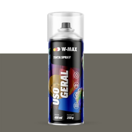 Tinta Spray Uso Geral Cinza Escuro 400ml 5986114009 W-MAX WURTH