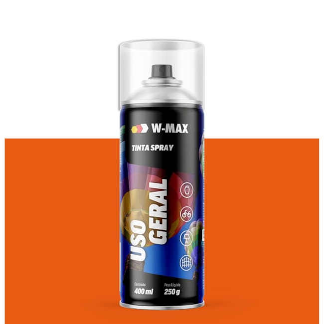 Tinta Spray Uso Geral Laranja 400ml 5986114012 W-MAX WURTH-e738d48d-60c9-4587-b4e5-629cc38067dc