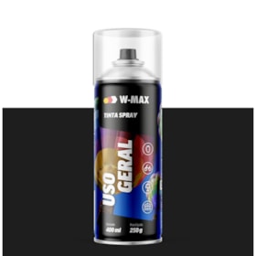 Tinta Spray Uso Geral Preto Brilhante 400ml 5986114013 W-MAX WURTH