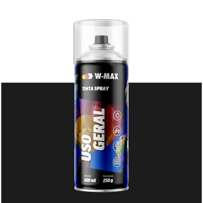 Tinta Spray Uso Geral Preto Fosco 400ml 5986114014 W-MAX WURTH-24a7ddfb-30f7-41b1-bf10-84c005b7b2a2