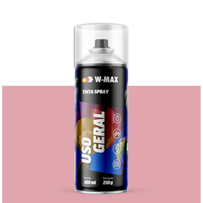 Tinta Spray Uso Geral Rosa Claro 400ml 5986114015 W-MAX WURTH-330e2ba3-d579-46d1-a9c1-bcc1564ae586